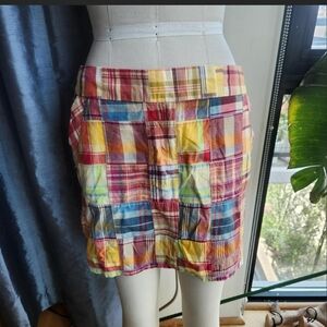 J. Crew Multicolor Patchwork Skirt